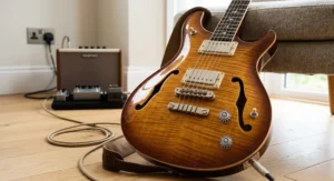 PRS SE Hollowbody II Piezo semi-hollow guitar highlighting flame maple top and versatile acoustic-electric tones