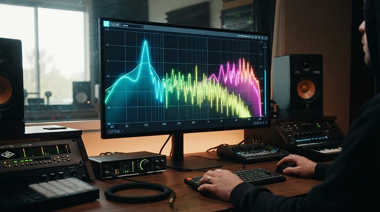 Graphical representation of EQ output when testing an active vs passive bass guitar